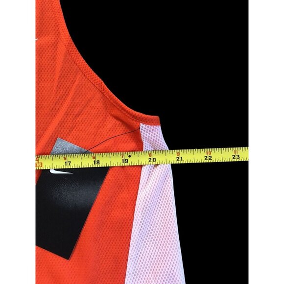 Nike Womens Reversible Pinnie Sleeveless Lacrosse Jersey Orange/White Large New - Picture 15 of 16